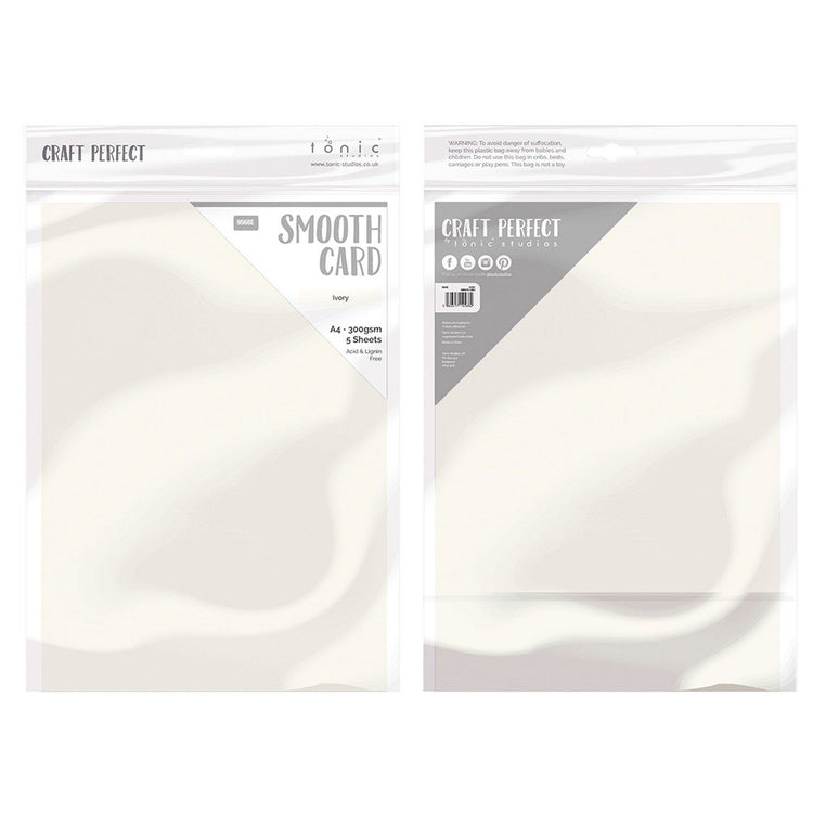 Craft perfect by tonic studios craft perfect • smooth card a4 300g ivory 5pcs