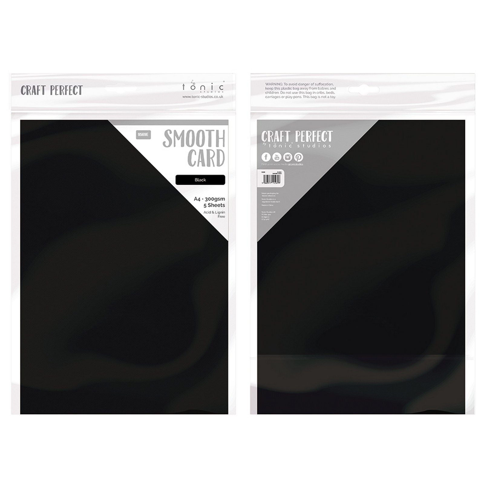 Craft perfect by tonic studios craft perfect • smooth card a4 300g black 5pcs