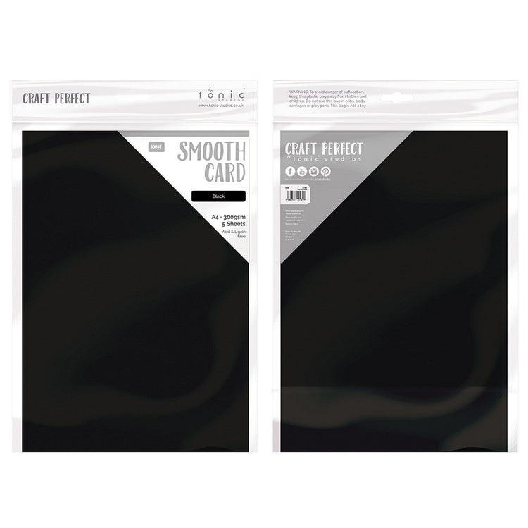 Craft perfect by tonic studios craft perfect • smooth card a4 300g black 5pcs