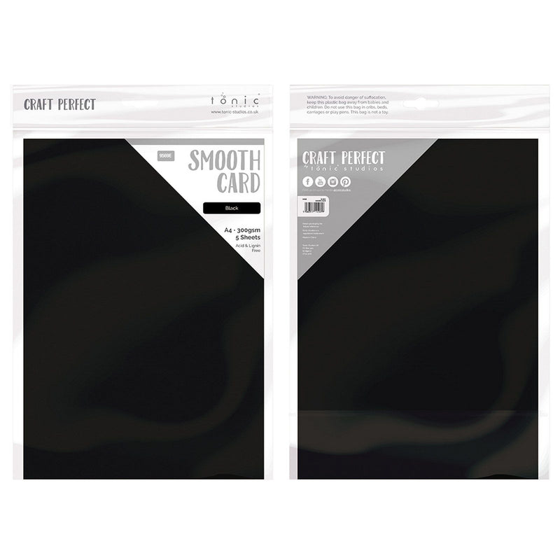 Craft perfect by tonic studios craft perfect • smooth card a4 300g black 5pcs