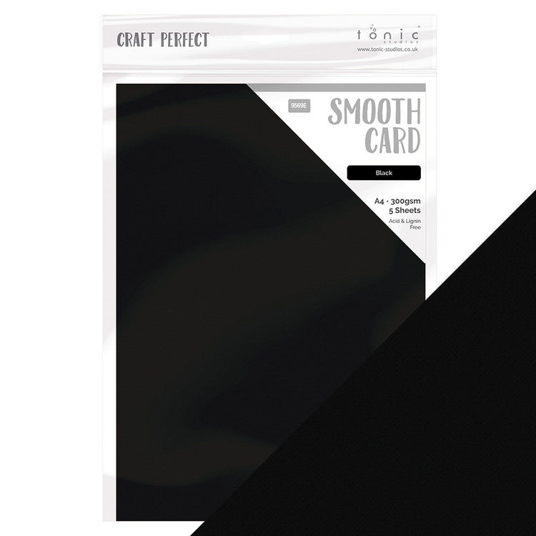 Craft perfect by tonic studios craft perfect • smooth card a4 300g black 5pcs