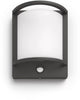Philips led philips samondra buitenwandlamp - met sensor - antraciet