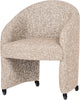 Woood cordo eetkamerstoel met wielen - melange - naturel - 83x64x64