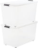 Iris topbox opbergbox - 70l - kunststof - met wielen - transparant - set van 2