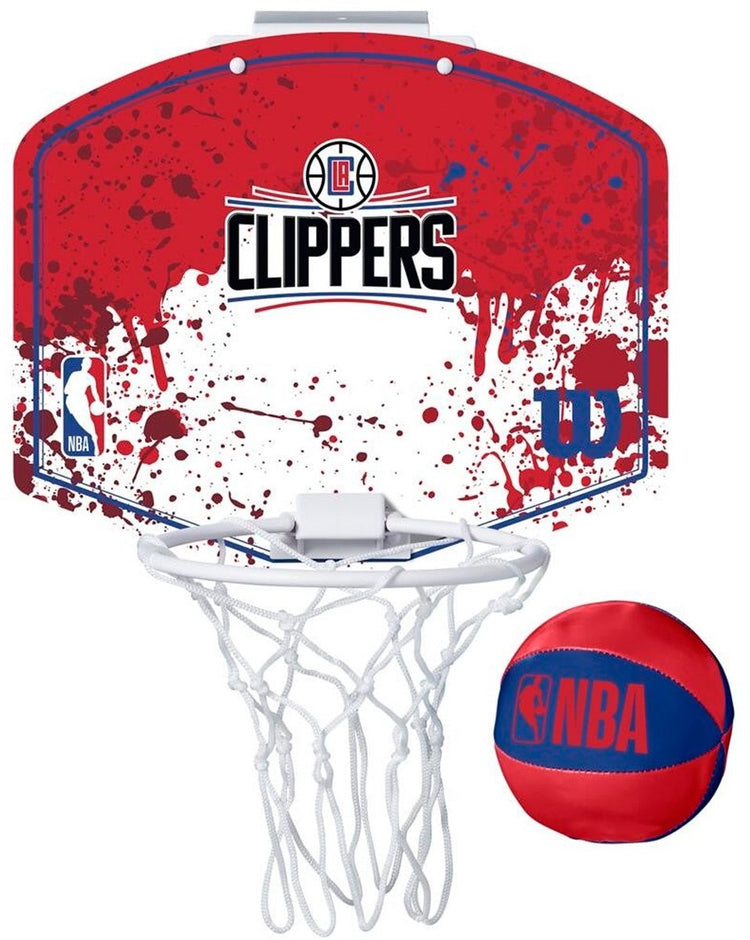 Wilson team mini hoop nba clippers set met bal en mini basket veelkleurig