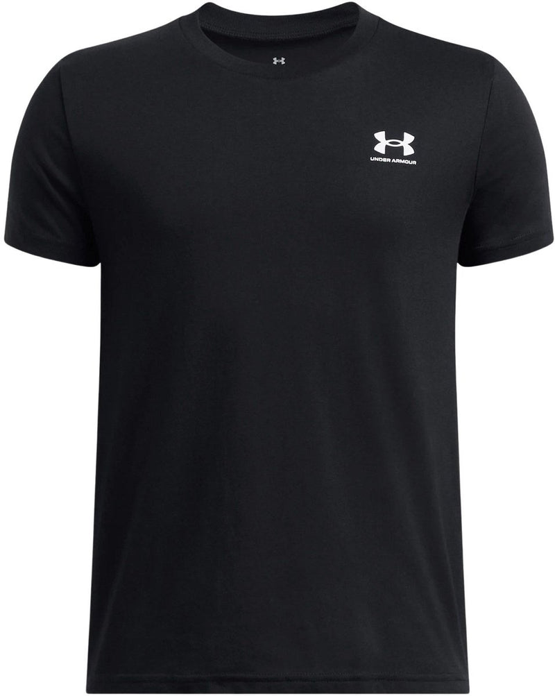Under armour ua b sportstyle lc ss unisex sportshirt - zwart - wit