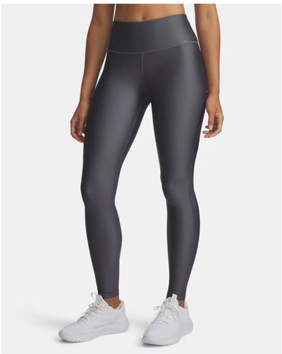Under armour tech hirise legging-gry dames sportbroek - castlerock - zwart