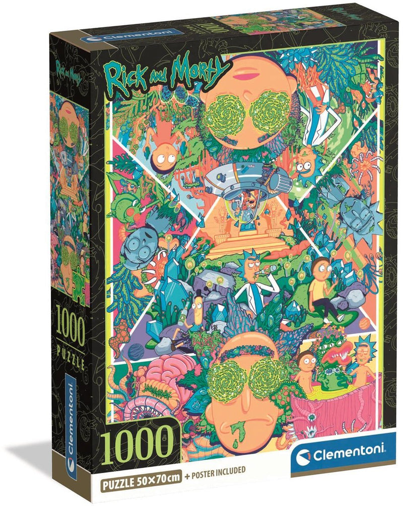 Clementoni legpuzzel rick morty 2 - 1000 stukjes cartoon puzzel.