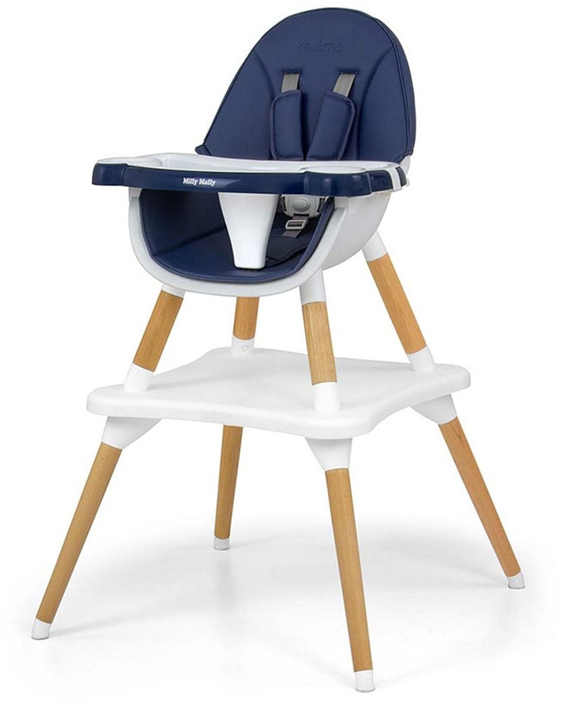 Milly mally - 2in1 eetkamerstoel malmo marineblauw