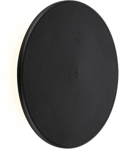 B.k.licht briloner – buiten wandlamp oplaadbaar – usb-c – dimbaar - warm wit licht – zwart – ø25