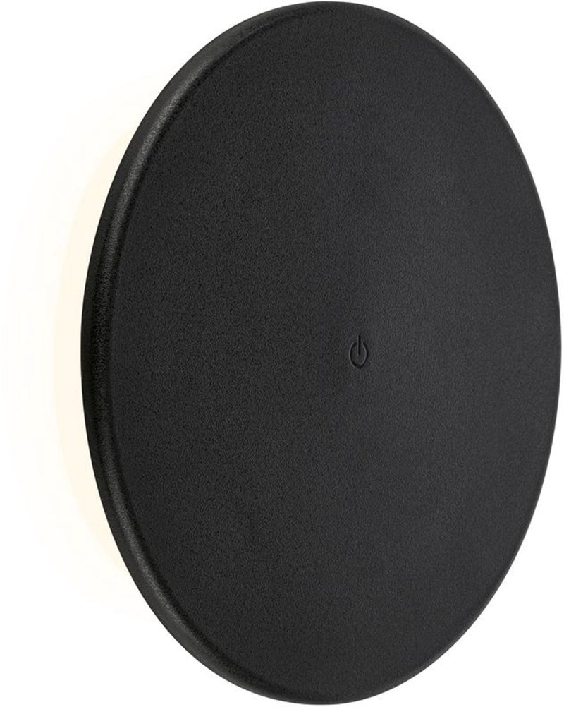 B.k.licht briloner – buiten wandlamp oplaadbaar – usb-c – dimbaar - warm wit licht – zwart – ø25