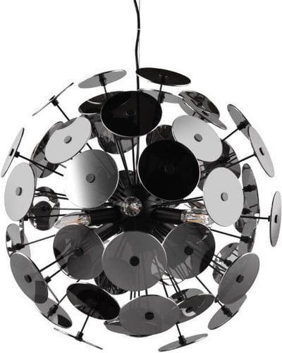 Trio discalgo - hanglamp - zwart mat - plexi in rookkleur - excl. 6x e14 4w
