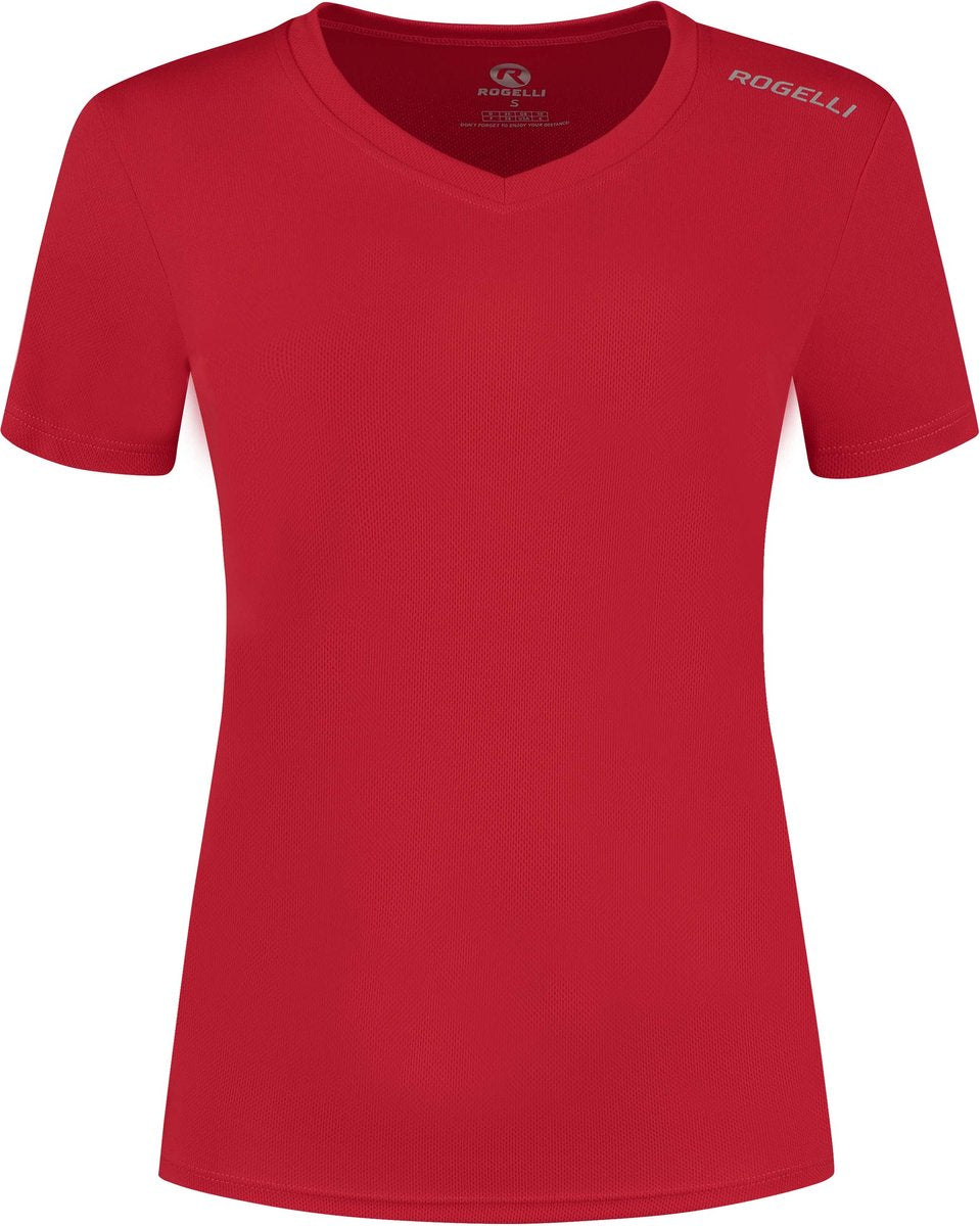 Rogelli promo hardloopshirt dames - korte mouwen - rood - m