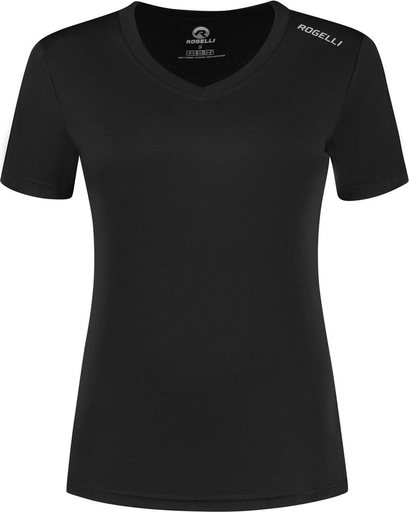Rogelli promo hardloopshirt dames - korte mouwen - zwart - s