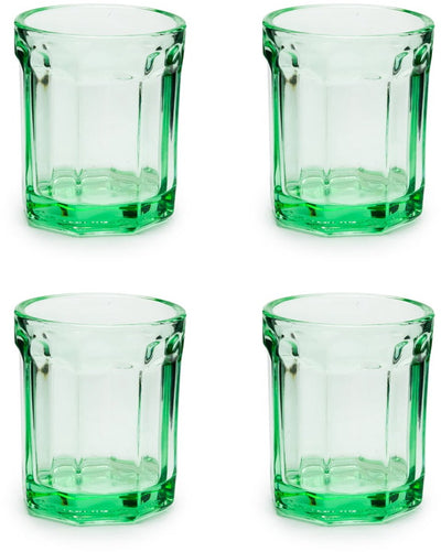 Serax - paola navone fish fish - glas m - groen - 7 ø - 22cl - 4 stuks