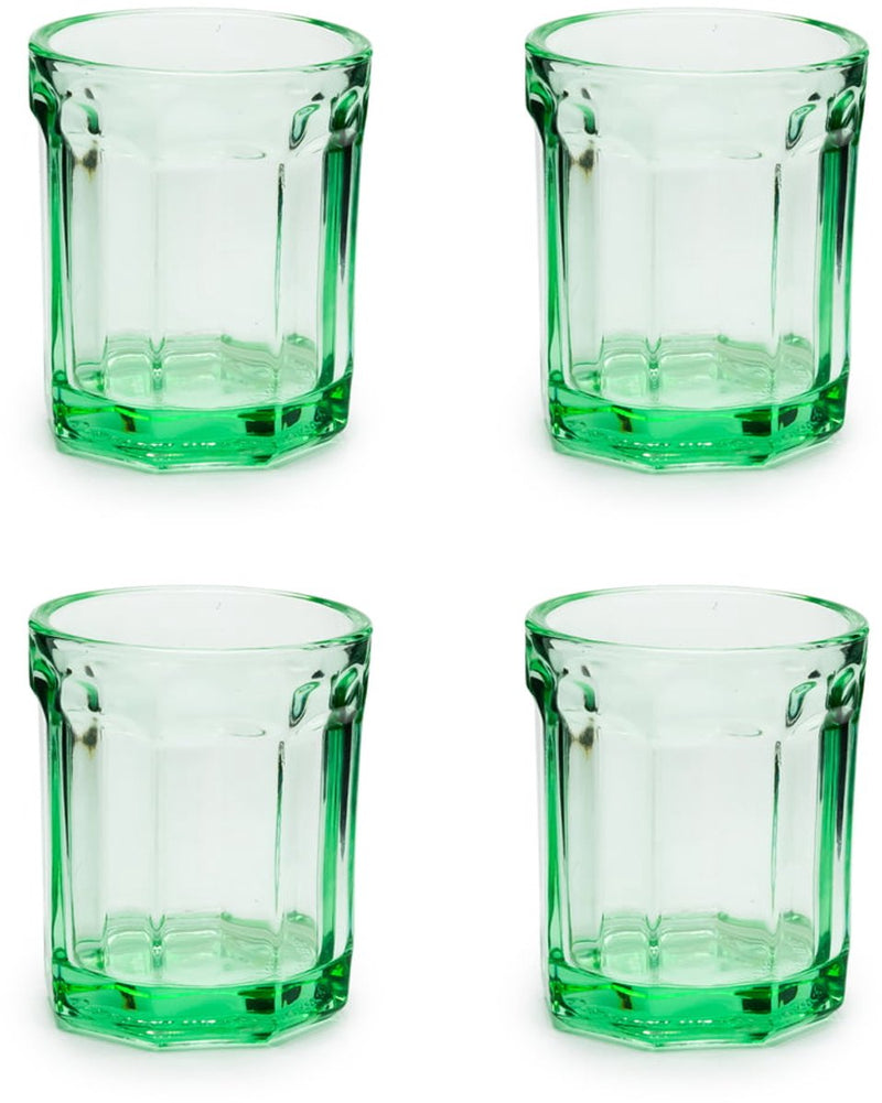 Serax - paola navone fish fish - glas m - groen - 7 ø - 22cl - 4 stuks