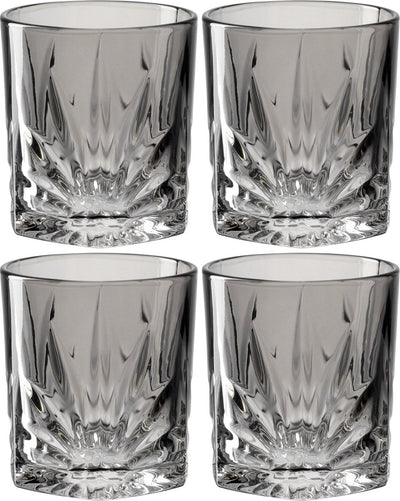 Leonardo whiskeyglas 330ml grijs capri - set van 4