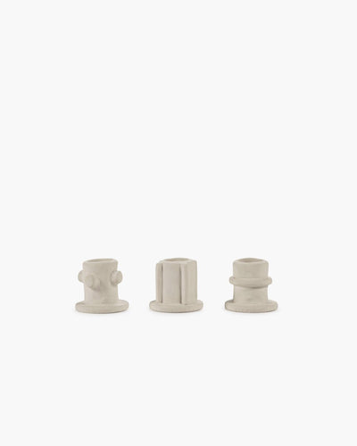 Serax - marie michielssen marie - kandelaar - beige - 5 ø - h 4,5cm - 3 stuks