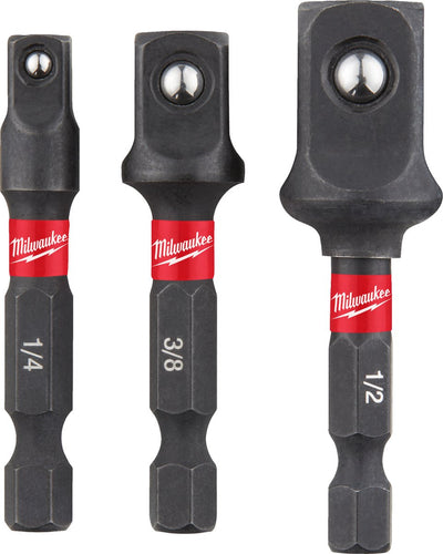 Milwaukee accessoires doppen adapter shockwave set-3pc - 4932479228