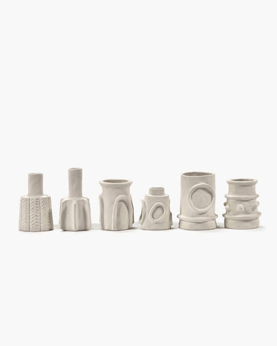 Serax - marie michielssen marie - vaas assortiment - beige - 6 stuks - h 10cm
