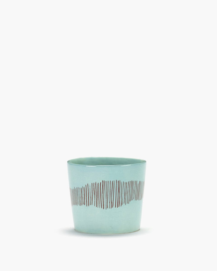 Serax - ottolenghi feast - espressokop - azurblauw rood - 7 ø - h 6cm - 15cl - 4 stuks