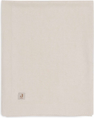 Jollein - deken ledikant 100x150cm - dekentje baby - cosy knit ivory