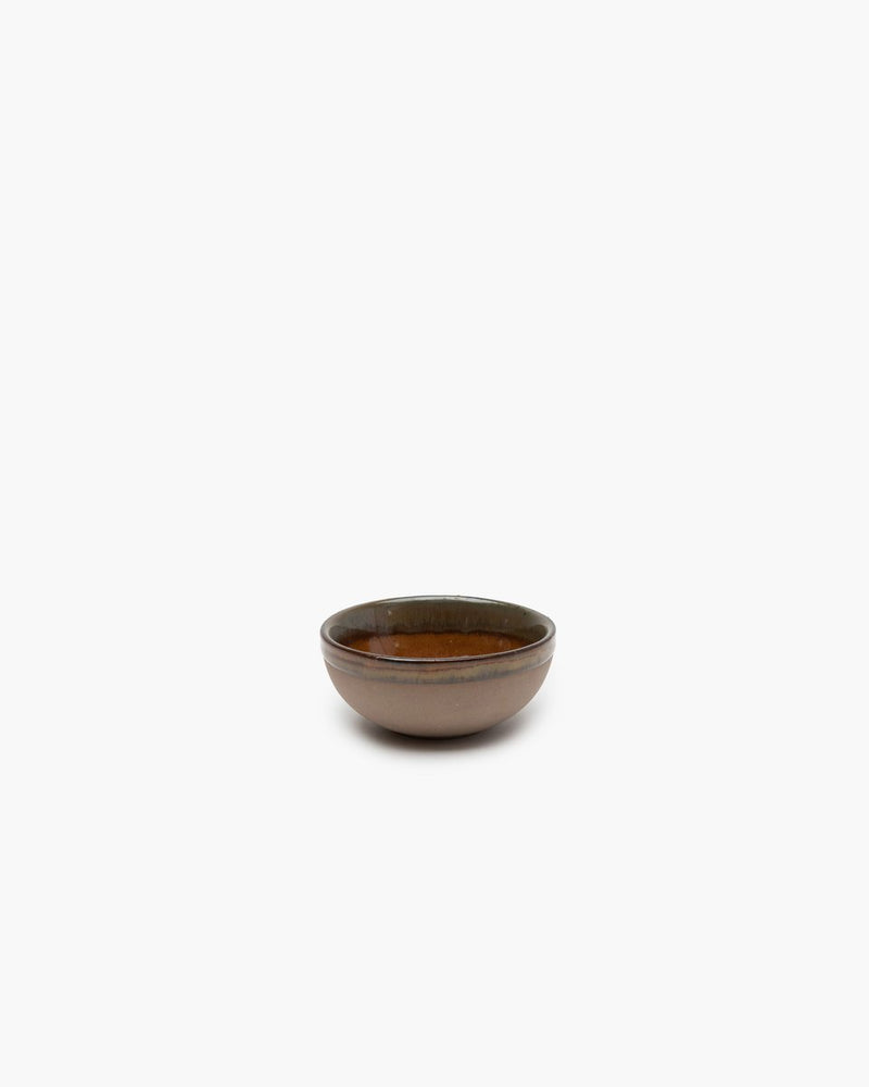 Serax surface by sergio herman kom - small - ø9cm x h4cm - grijs en rusty brown - 4 stuks