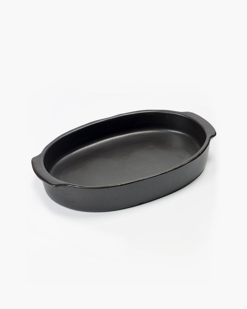 Serax - pascale naessens pure - ovale oven-serveerschaal l - zwart -