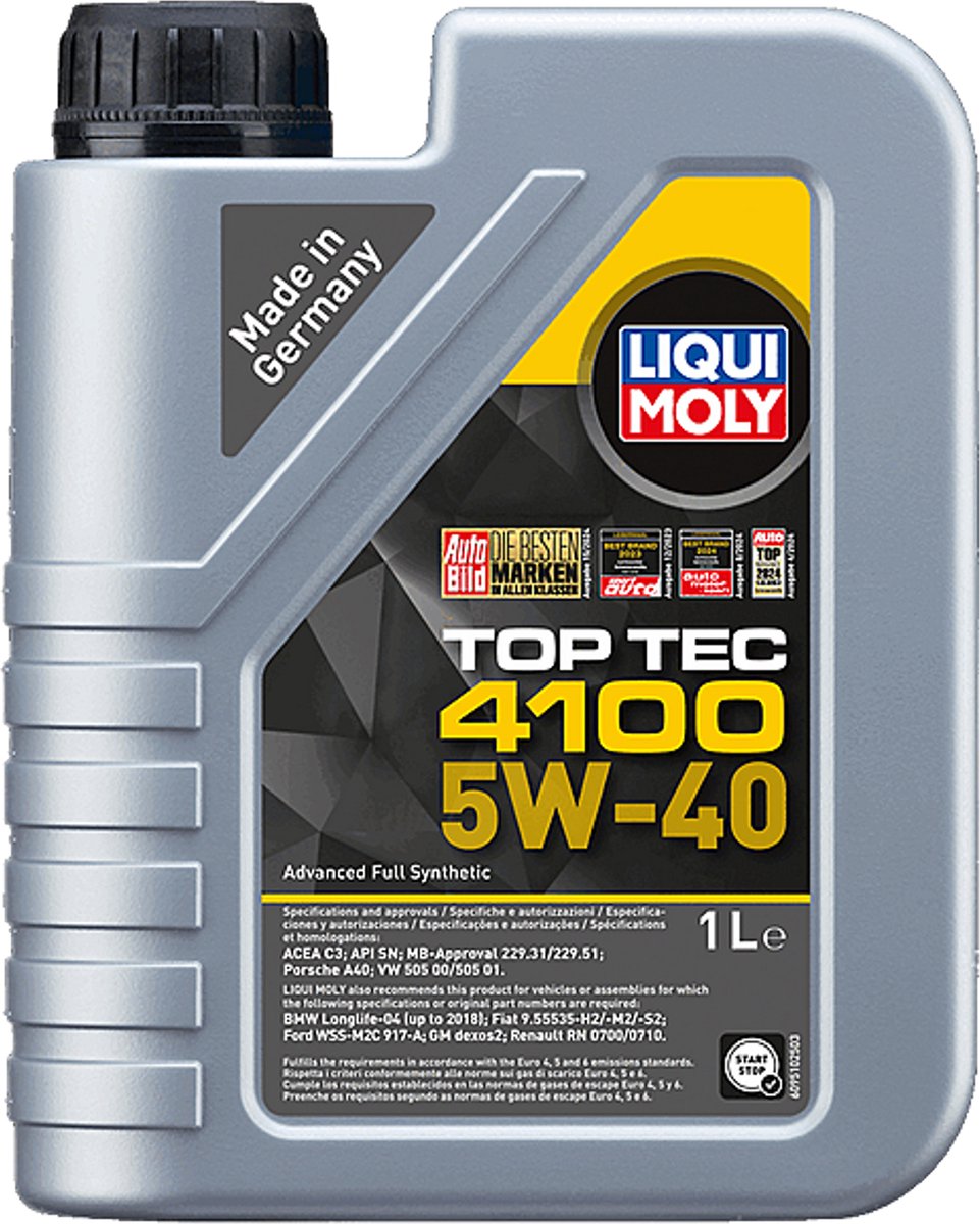 Liqui moly motorolie top tec 4100 5w40 c3 - 1l