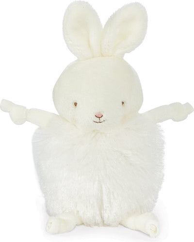 Bunnies by the bay roly poly bun bun knuffel - knuffeldier - geborduurde details - konijn - 13 cm - wit