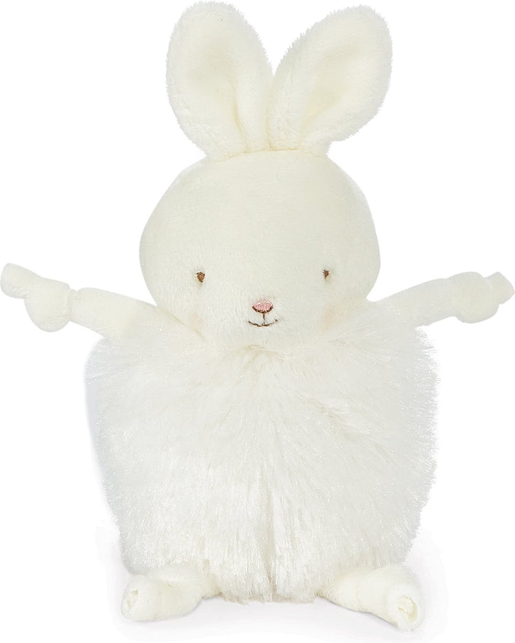 Bunnies by the bay roly poly bun bun knuffel - knuffeldier - geborduurde details - konijn - 13 cm - wit