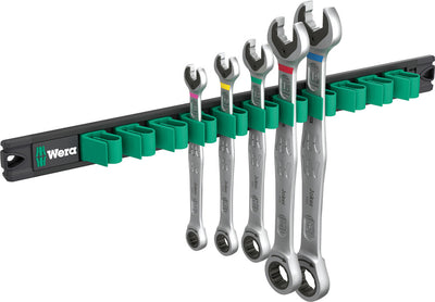 Wera 9631 magneetstrip 6000 joker 2 steek-ringratelsleutelset moersleutel (5‑delig)