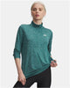 Under armour tech 1 2 zip- twist-grn dames sporttrui - rack groen - wit