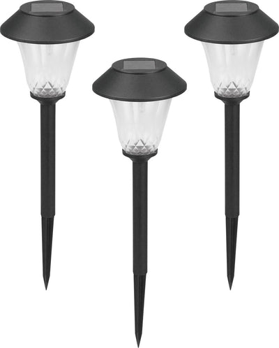 Luxform - st. tropez - tuinlampen 3 stuks - solar - 5 lumen - zwart - werkend op zonne-energie