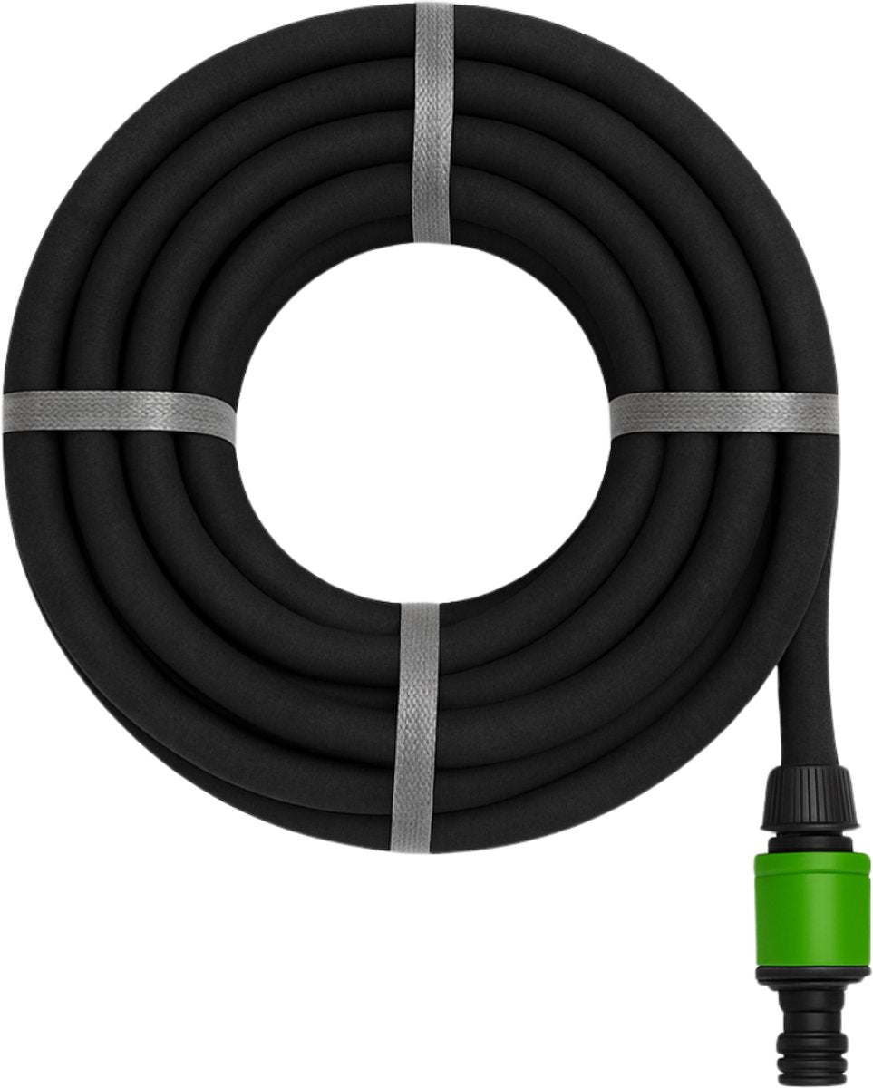 Kinzo druppelslang 15m ø14mm – garden soaker hose – tuinslang met 3 koppelingen – waterbesparende tuinslang voor sproeisysteem – zwarte slang