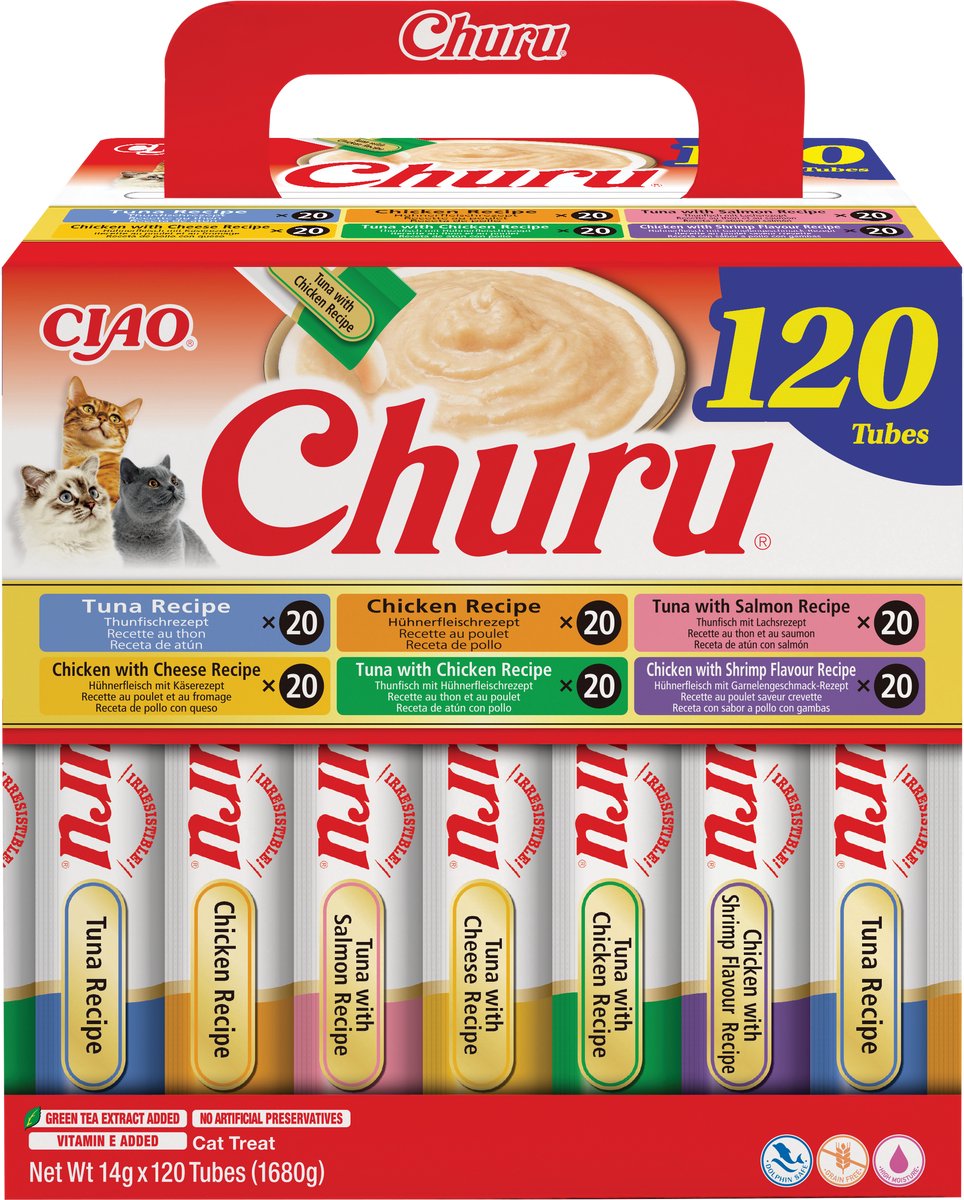 Inaba ciao churu creamy puree kattensnack liquid kip tonijn 120x14g