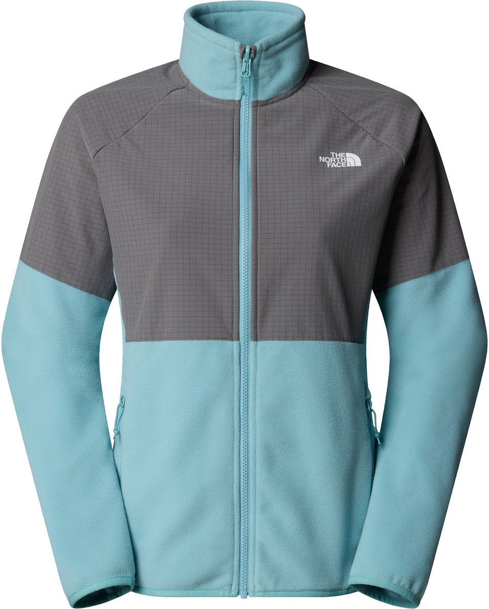 The north face w glacier heavyweight full zip jacket dames outdoorjas - blue eclipse smoked pea