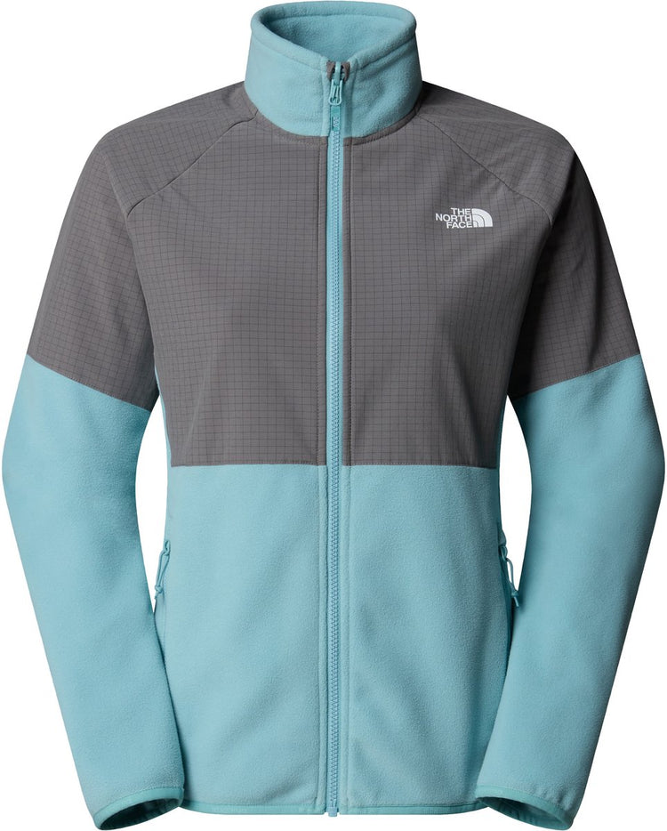 The north face w glacier heavyweight full zip jacket dames outdoorjas - blue eclipse smoked pea