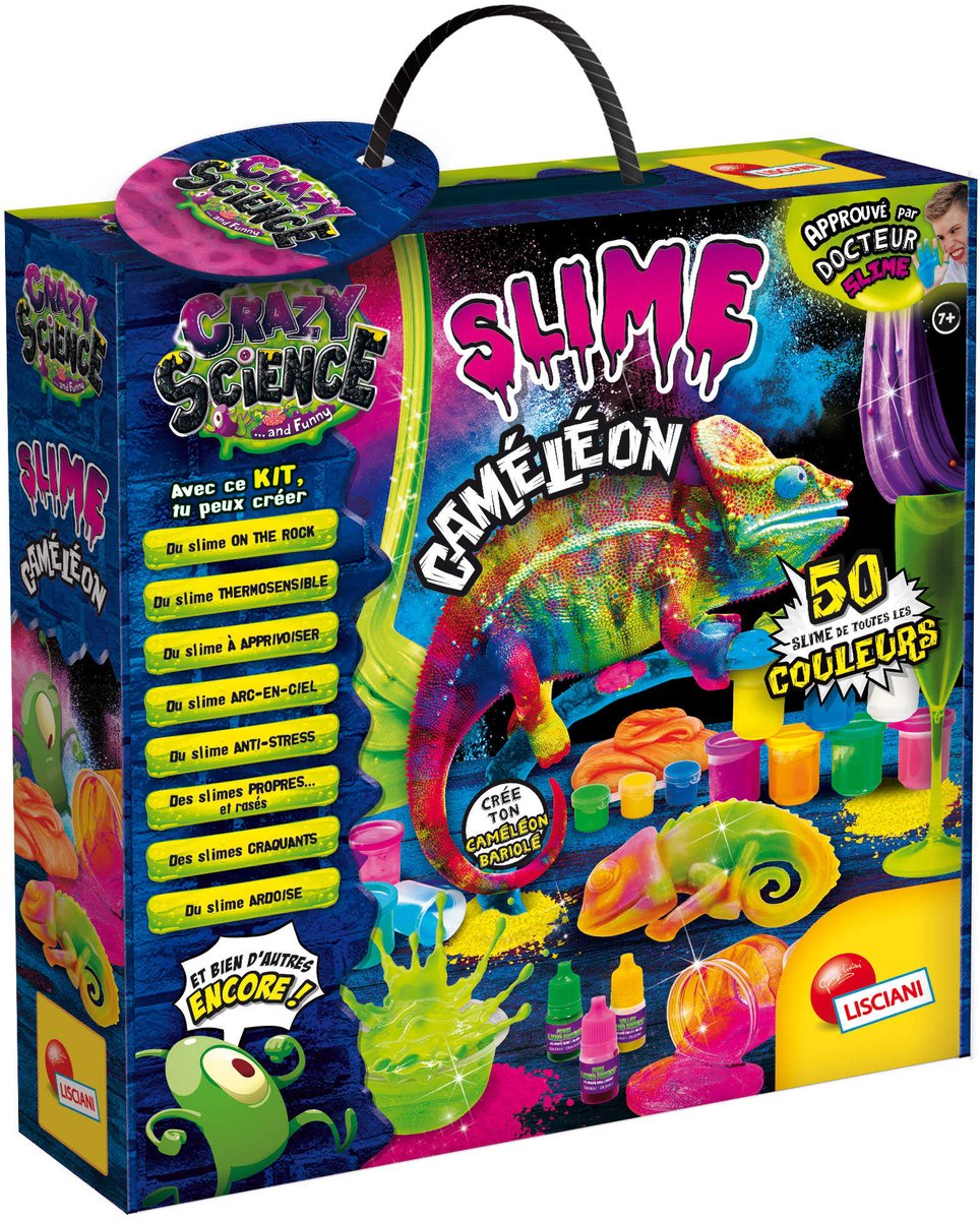 Lisciani crazy science slime caméléon