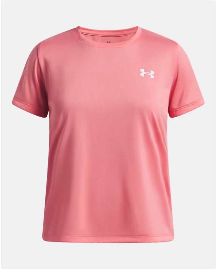 Under armour ua tech ssc-pnk meisjes sportshirt - bittersweet roze - wit