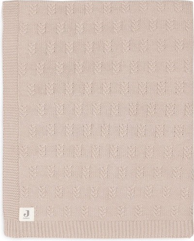 Jollein - deken ledikant 100x150cm - dekentje baby - grain knit - wild rose