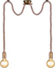 Trio rope - hanglamp - antiek messing - excl. 2x e27 60w