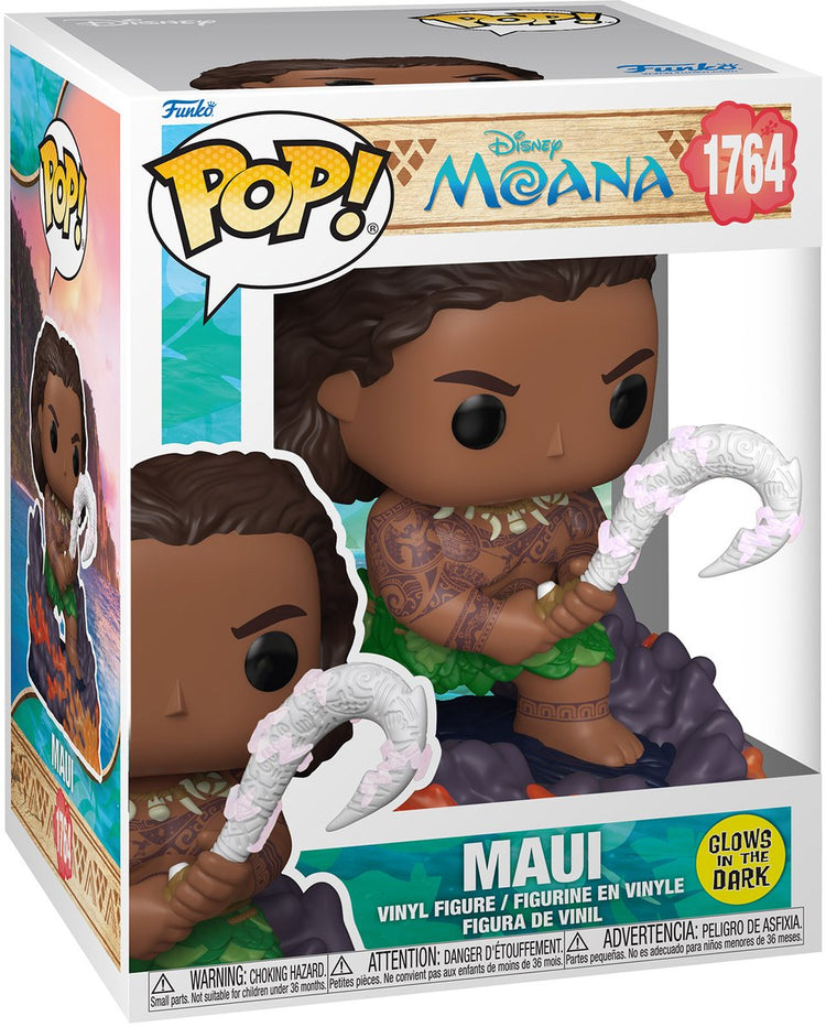 Funko vaiana maui (glow-in-the-dark) vinylfiguur 1764 unisex pop! - neutraal - standard