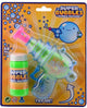 Johntoy bellenblaas pistool - bellenblaasmachine - bellenblazer - met navulling - speelgoed - kunststof - blauw - groen - roze