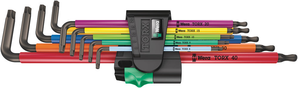 Wera inbussleutelset torx 967 9 tx xl multicolour 1 (9-delig, torx t8 tot t40)