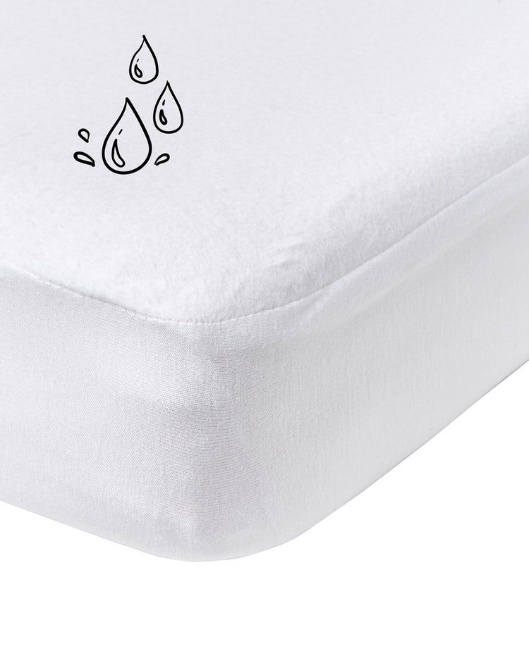 Meyco baby waterdicht hoeslaken juniorbed - white - 70x140 150cm