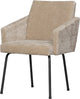 Woood mount eetkamerstoelen - polyester - zand - set van 2