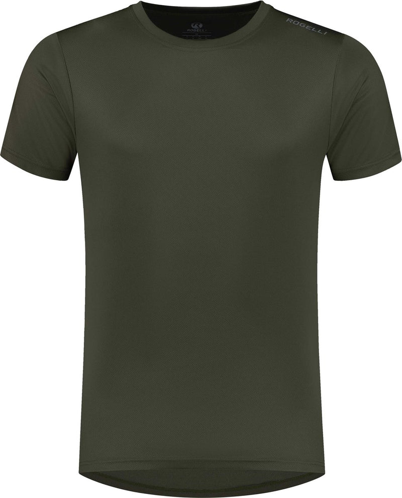 Rogelli promo hardloopshirt heren - korte mouwen - legergroen - s