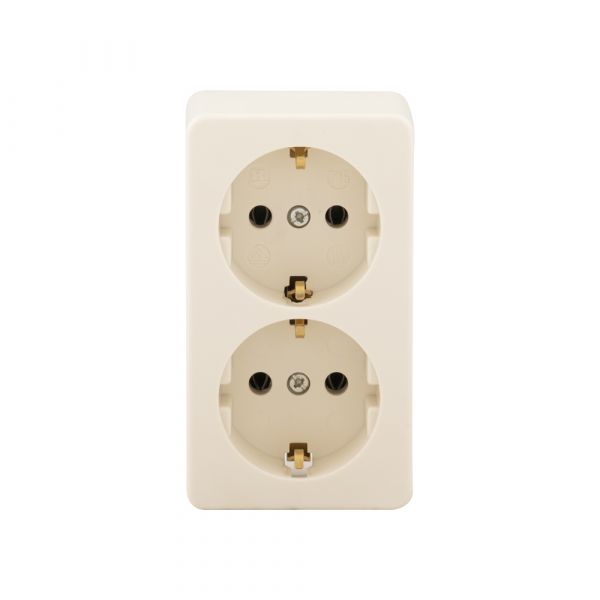 Ac stopcontt 2-voudig + ra opbouw