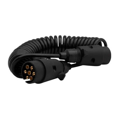 Spiraalkabel 7 p. 12v stekkers